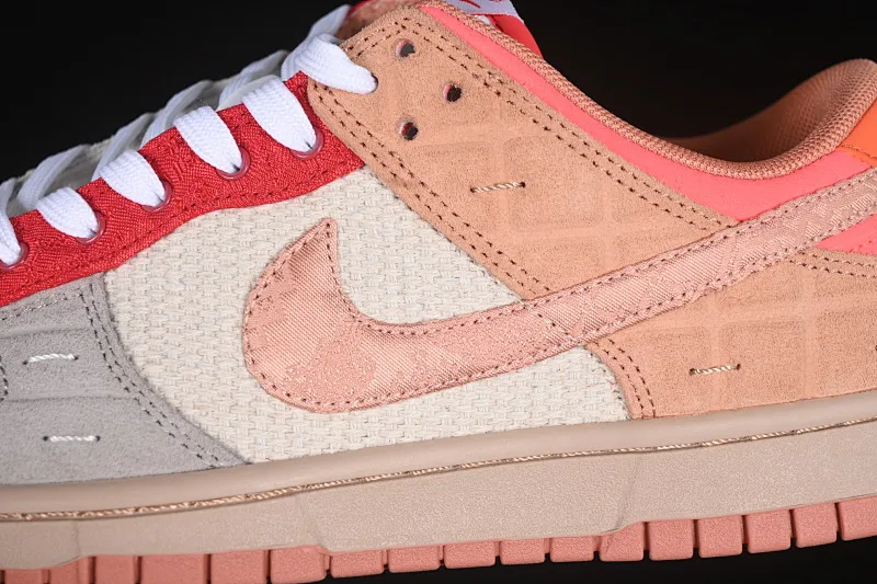 All categories Nk SB Dunk series Nk SB Dunk Low low-top sneakers K version Clot x Dunk Low "What The" joint model Yuanyang color SB low-top casual sneakers FN0316-999